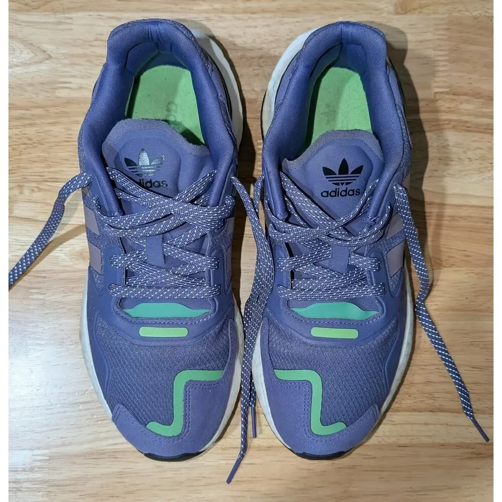 Adidas Mesh Sneakers Womens 8.5 Purple Low Top Running Walking Athletic Shoes